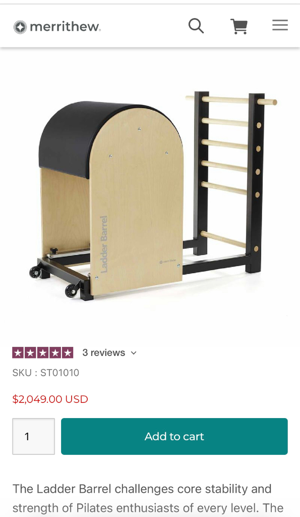 [150만] 정품 STOTT PILATES 스탓 필라테스 레더베럴 / 아이보리 커스텀 / 상태 최상 이미지