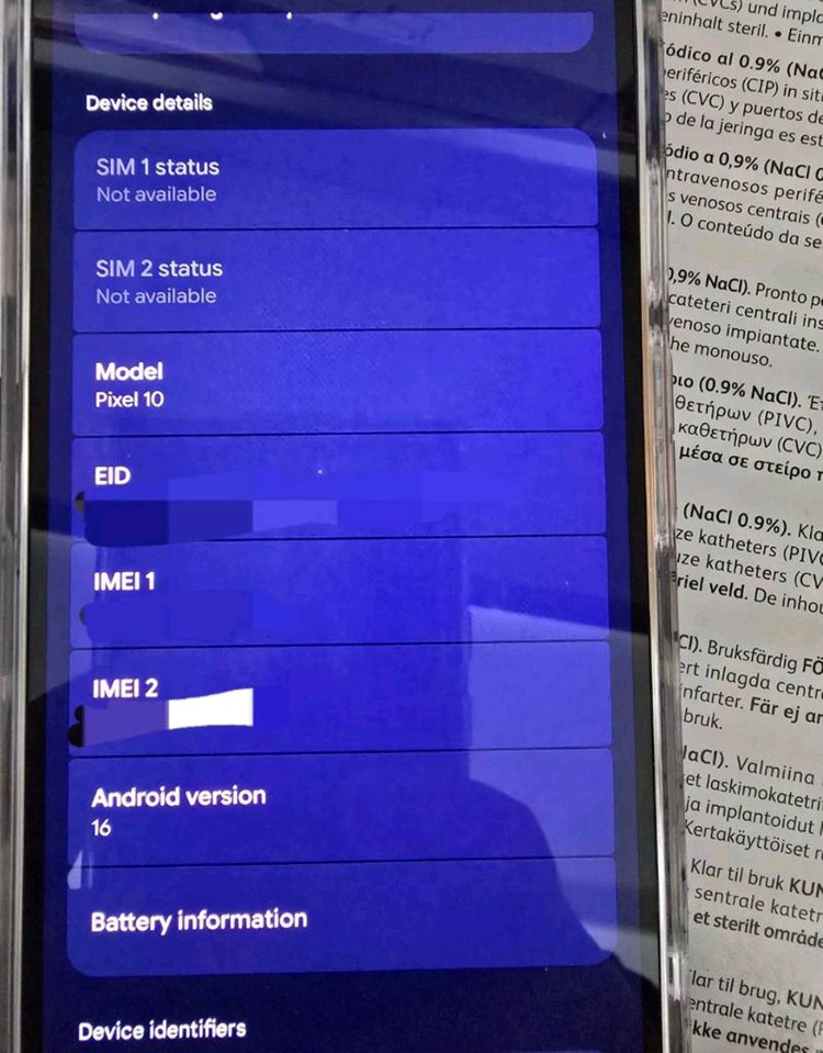 구글 픽셀 10 인디고 128GB 이미지