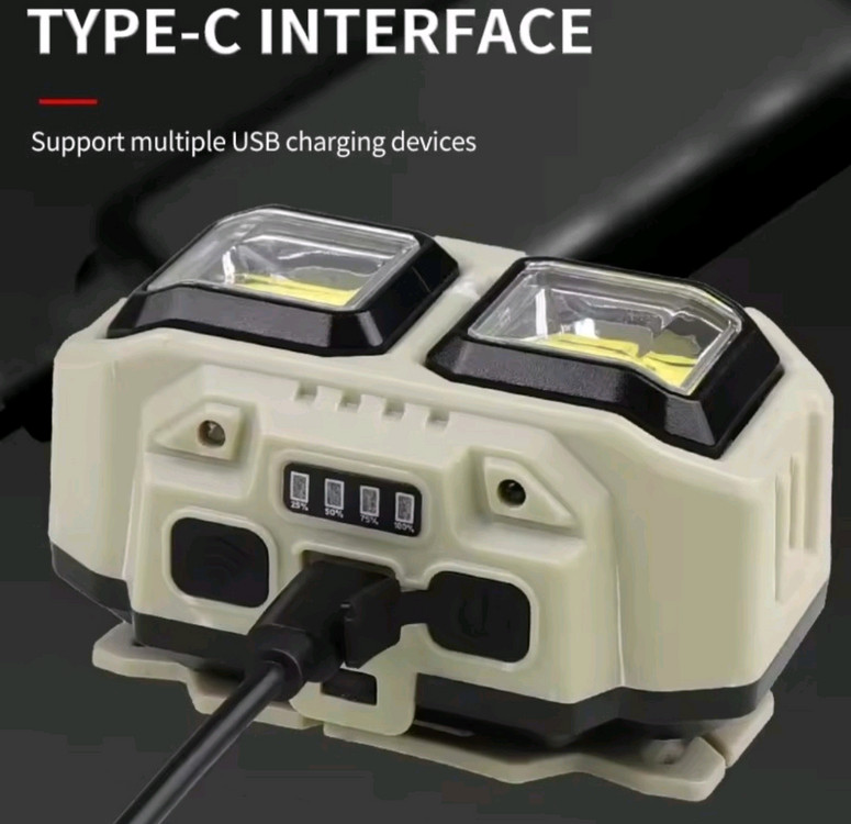 충전식 및 센서 헤드랜턴 COB LED - 새상품 이미지