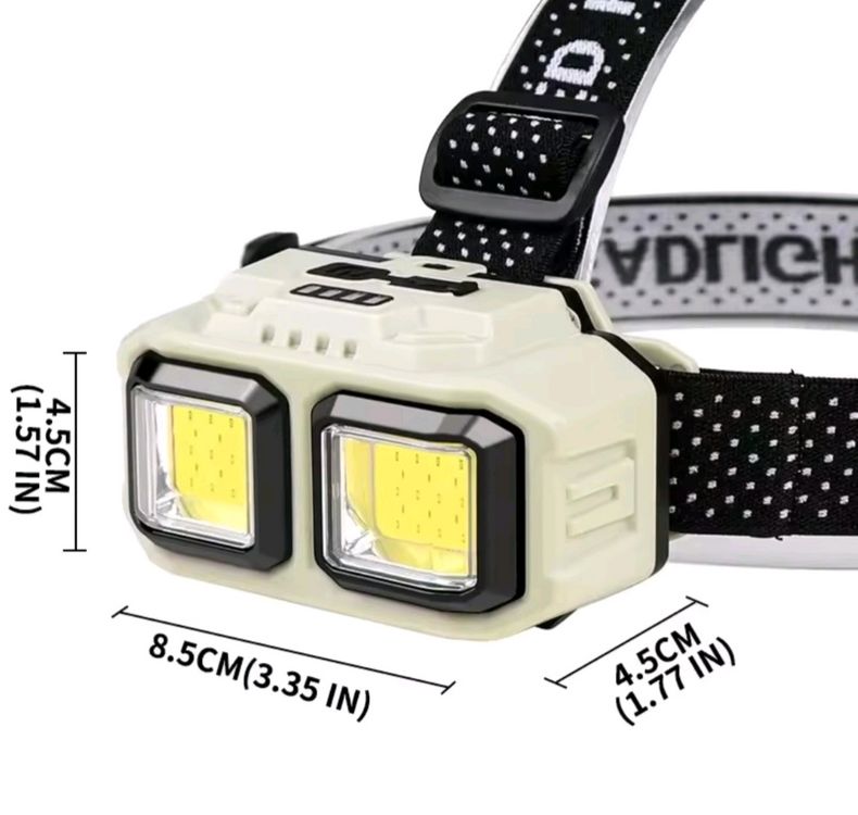 충전식 및 센서 헤드랜턴 COB LED - 새상품 이미지