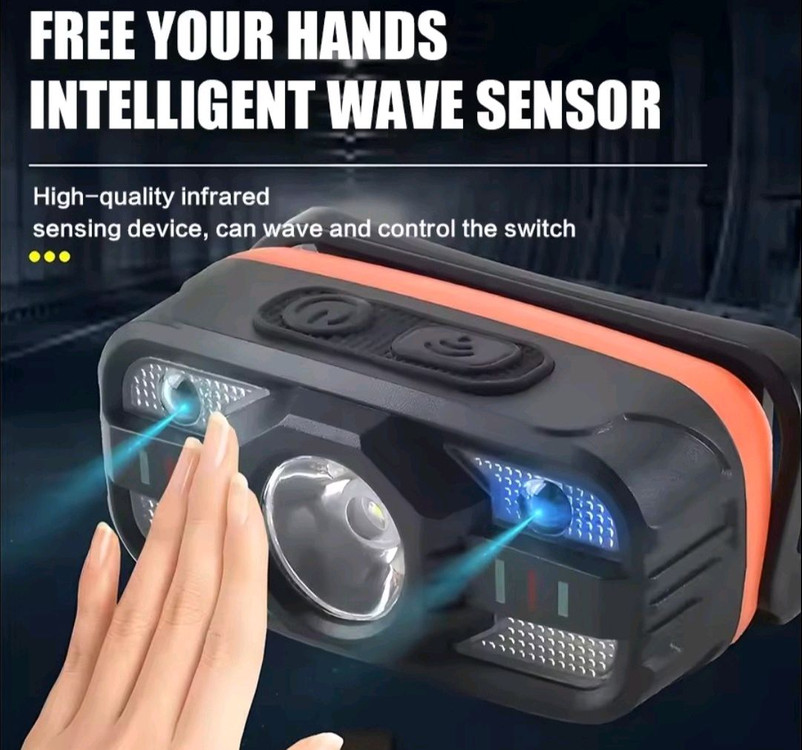 충전식 및 센서 헤드랜턴 LED - 새상품 이미지