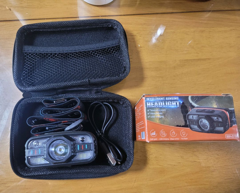 충전식 및 센서 헤드랜턴 LED - 새상품 이미지