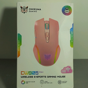 사무용/게이밍 핑크색 무선마우스 새거 이미지