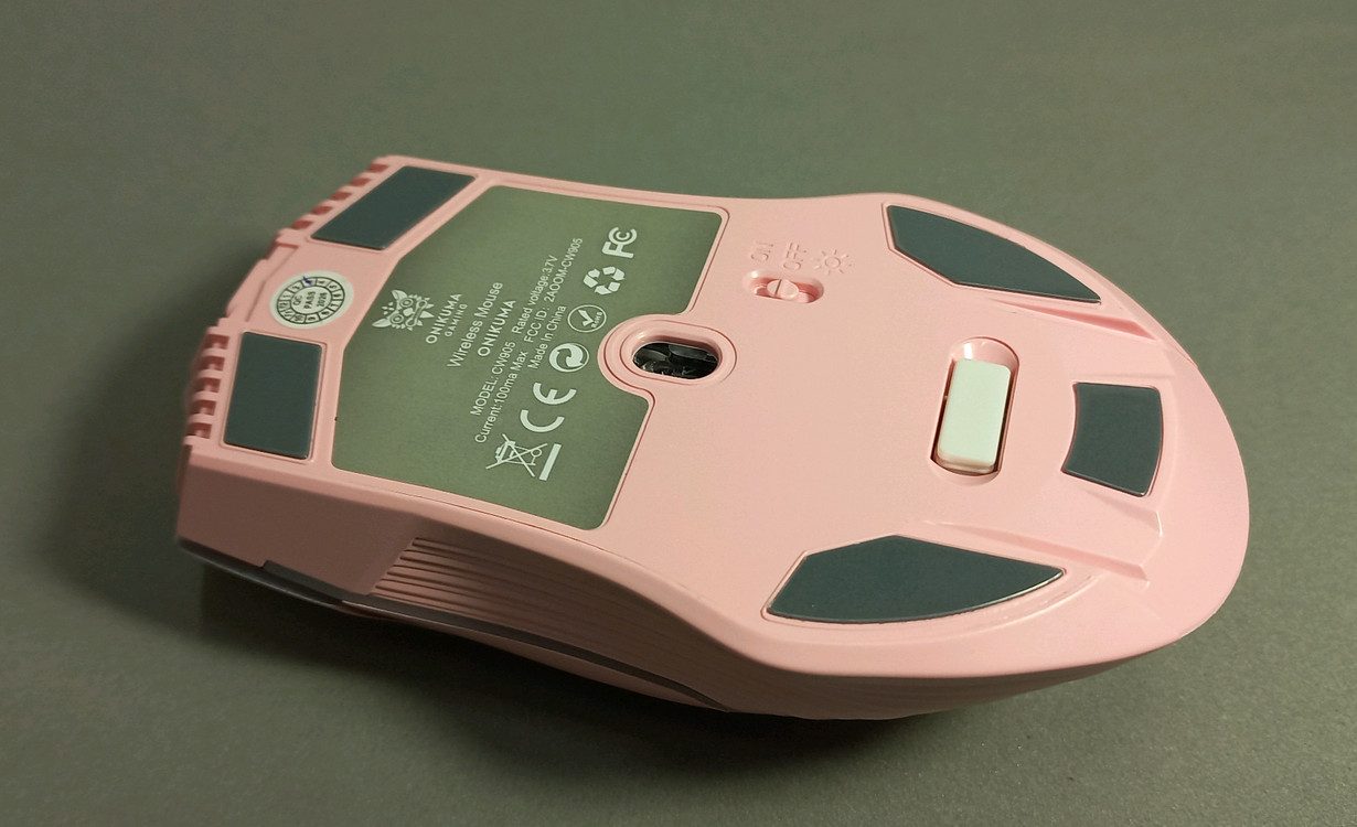 사무용/게이밍 핑크색 무선마우스 새거 이미지