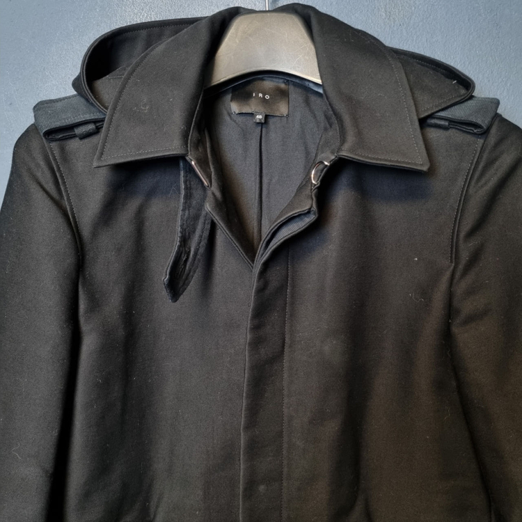 IRO 이로 블랙 후드 코트 자켓 48 메이커광 이미지