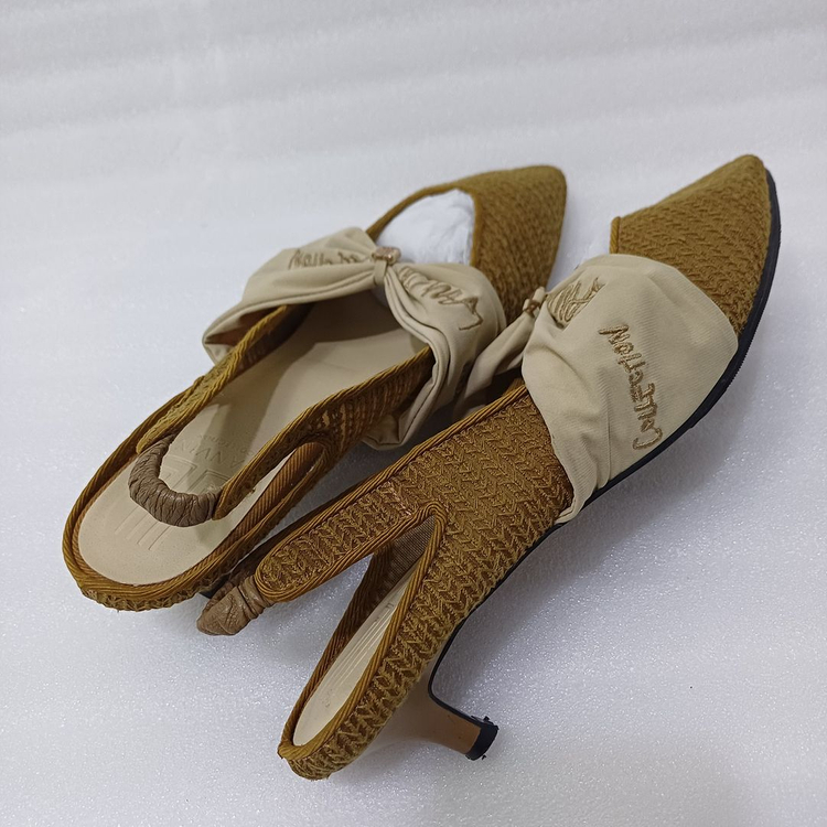 정품 랑방 여름 리본 샌들 슬링백 구두 245 ~ 250 카멜 사랑봉봉 이미지