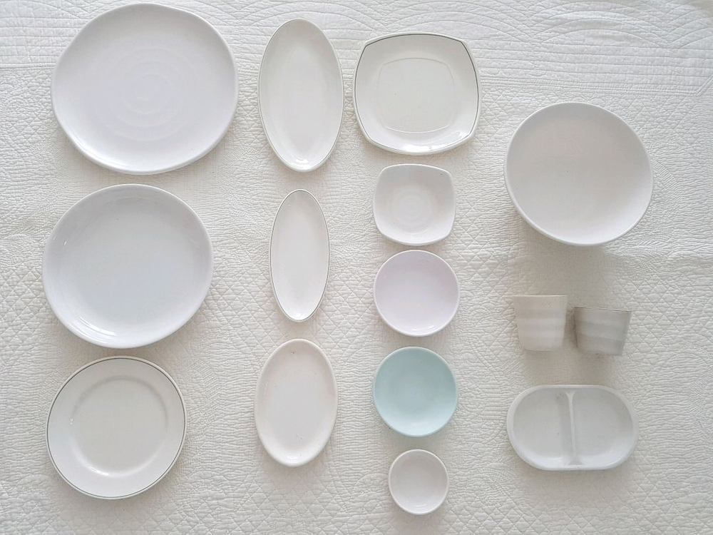 일식 대형 접시, 멜라민 스텐 접시 그릇 컵 이미지