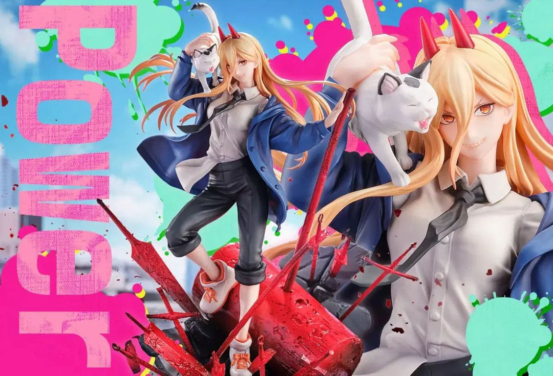 개봉양품) 체인소맨 S-FIRE(에스파이어) 파워&냐코 피규어 이미지