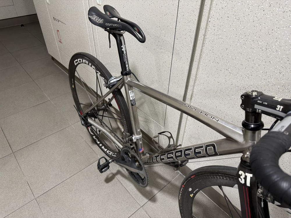 (S)라이트스피드 아르콘 티타늄 로드 자전거 판매 (코리마 카본휠 세팅) 이미지