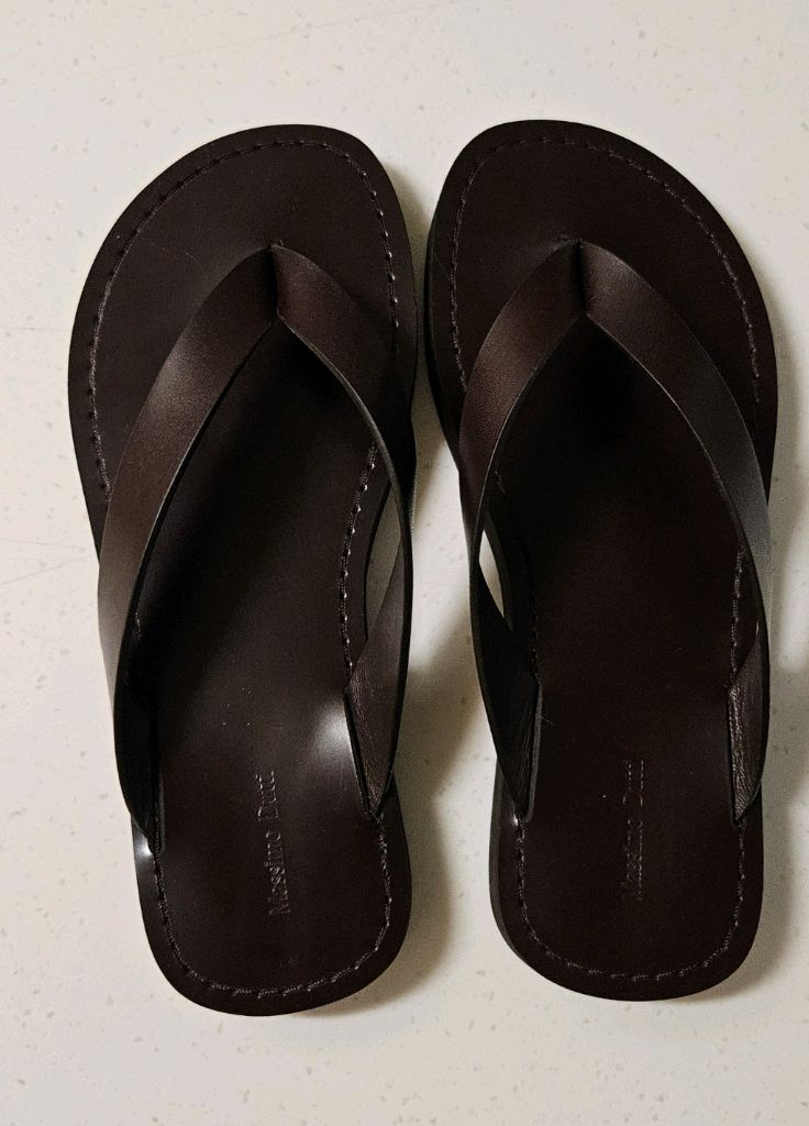 Massimo Dutti마시모두띠 가죽샌들(버건디) 이미지