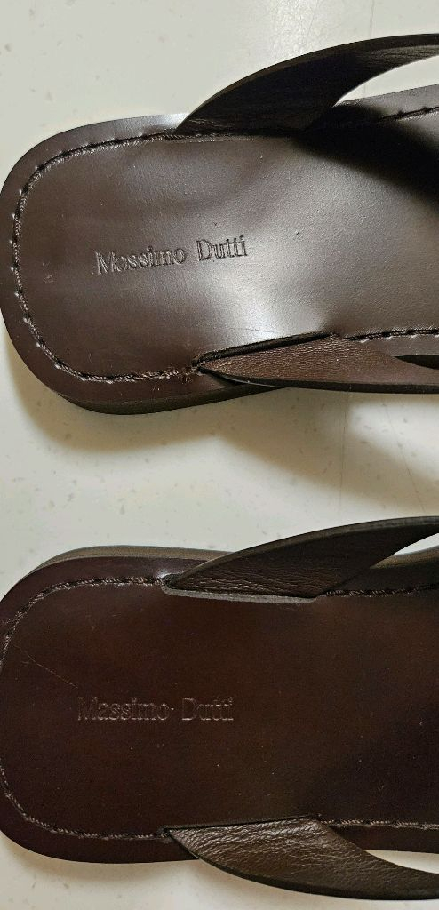 Massimo Dutti마시모두띠 가죽샌들(버건디) 이미지