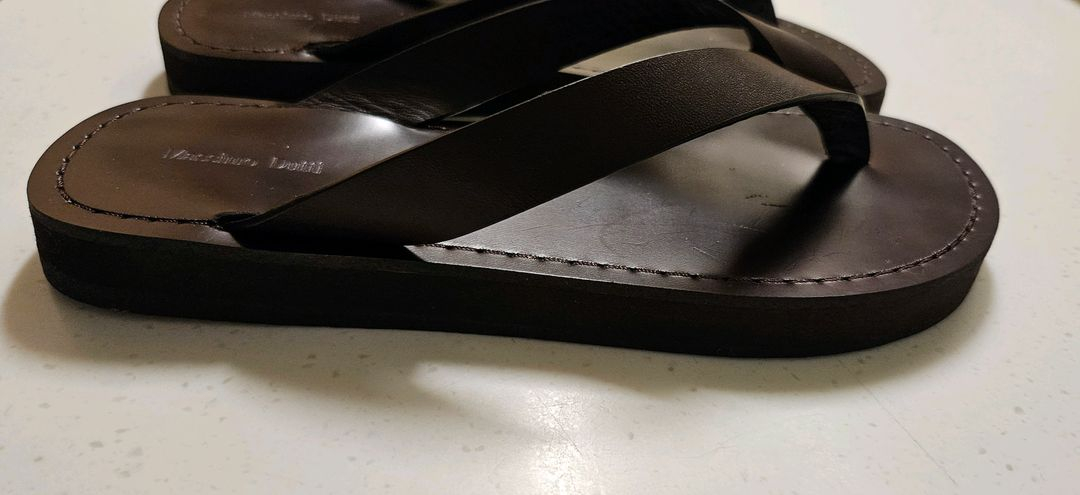 Massimo Dutti마시모두띠 가죽샌들(버건디) 이미지