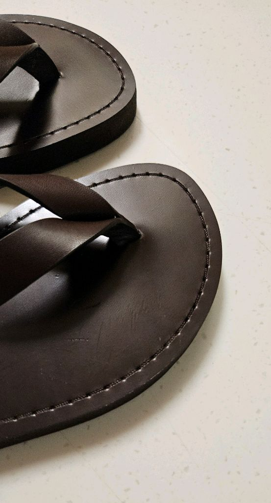 Massimo Dutti마시모두띠 가죽샌들(버건디) 이미지