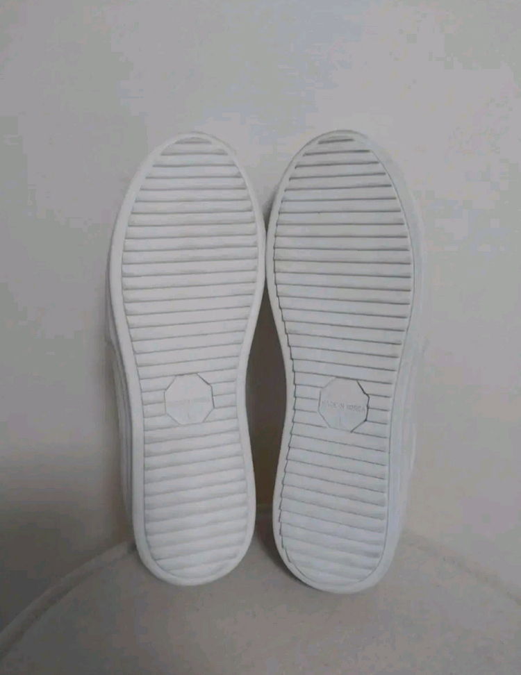 여성 씨고 메탈 화이트 슬립온 , 캐주얼화 (245) 이미지