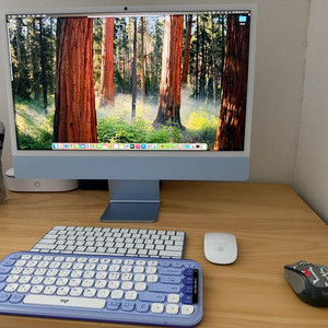 아이맥 M4 10코어 16램 256저장장치 블루 풀박스 새상품급 팔아요 이미지