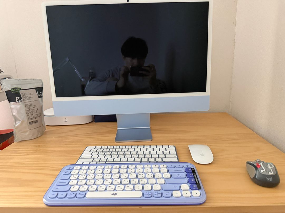 아이맥 M4 10코어 16램 256저장장치 블루 풀박스 새상품급 팔아요 이미지