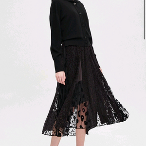 타임 레오파드 블록 캐시미어 원피스 한섬 마인 랑방 이미지