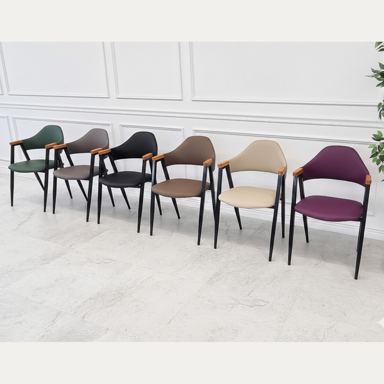 (( 미개봉 새상품 )) 팔걸이형 원목 팔걸이 카페의자, 업소용의자, 식탁의자, 암체어, 업소용체어, 식당의자 이미지