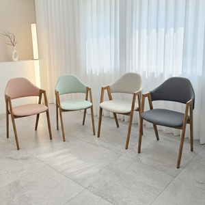 (( 미개봉 새상품 )) 원목느낌 팔걸이형 카페의자, 업소용의자, 식탁의자, 암체어, 업소용체어, PU가죽, 철재 이미지