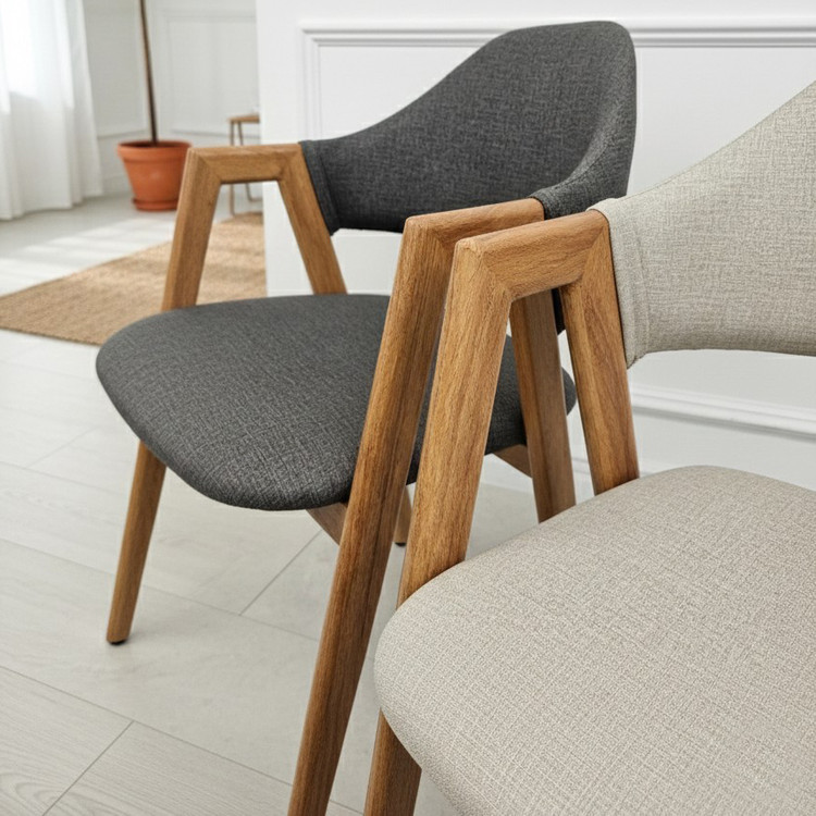 (( 미개봉 새상품 )) 원목느낌 팔걸이형 카페의자, 업소용의자, 식탁의자, 암체어, 업소용체어, PU가죽, 철재 이미지