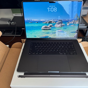 맥북 프로 16인치 M3 max 16/40코어, 48gb ram, 1tb ssd 스페이스블랙 이미지