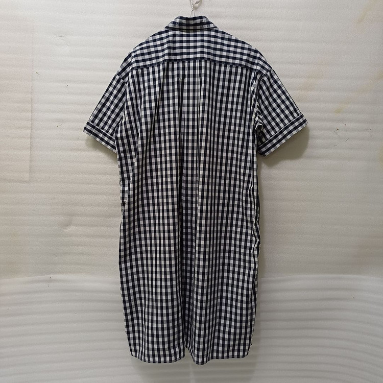 삼성물산 단톤 체크 셔츠 롱 반팔 원피스 오버루즈 거의새것 사랑봉봉 이미지