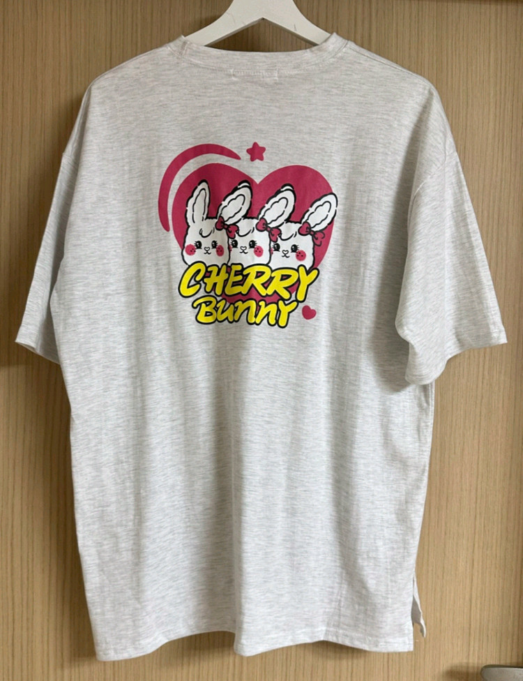 새상품 신상 내수티셔츠 오버핏반팔 토끼반팔 여성티셔츠 빅사이즈여성 사이즈55-88 이미지