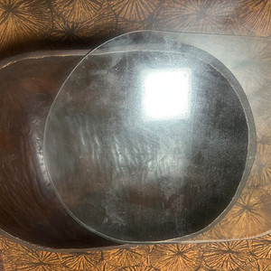 함지박 소형 좌식 테이블 (유리 포함) 이미지