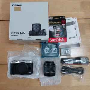 캐논 eos m6 15-45mm 렌즈킷 실버 신품급 이미지