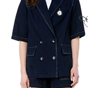 VOV 보브 스티치 데님 반팔 자켓 이미지