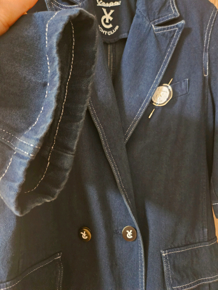 VOV 보브 스티치 데님 반팔 자켓 이미지