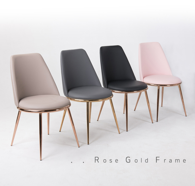 (( 미개봉 새상품 )) 카페의자, 업소용의자, 식탁의자, 골드체어, 업소용체어, 유광PU, 식탁의자, 다이닝체어 이미지