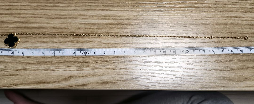 반클목걸이 네잎클로버목걸이 옐골블랙 자개목걸이 (새상품) 이미지