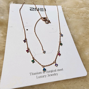 925 은목걸이 큐빅목걸이 이미지