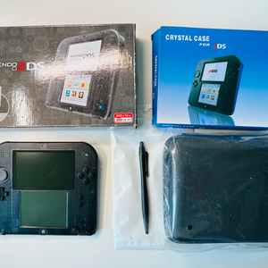 닌텐도 2DS 식빵 클리어 블랙 박스셋 + 구성품들 판매 (3DS) 이미지