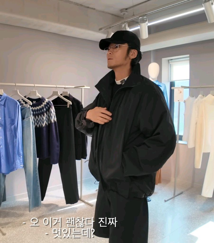 [L] 아르켓 윈드 브레이커 바람막이 자켓 블랙 이미지