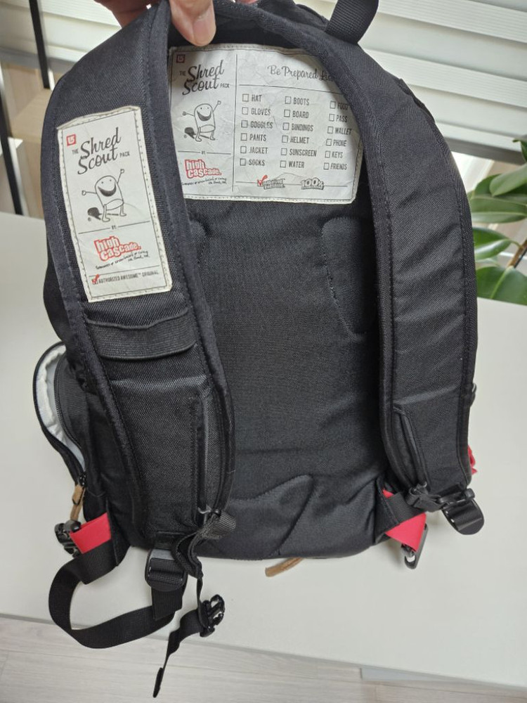 버튼 하이캐스케이드 슈레드 스카우트 백팩 트루블랙 이미지