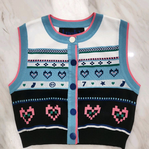 [좋습니다 파격가 여성용] 럭키슈에뜨 니트 조끼 free 사이즈 아미 가니 꼼데가르송 폴로 랑방 마인 토리버치 이미지