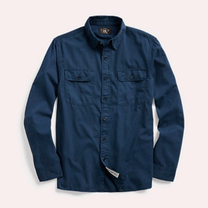 RRL 더블알엘 가먼트 트윌 워크셔츠 류준열 이동휘 가죽 뉴스보이 무스탕 폴로 랄프로렌 이미지