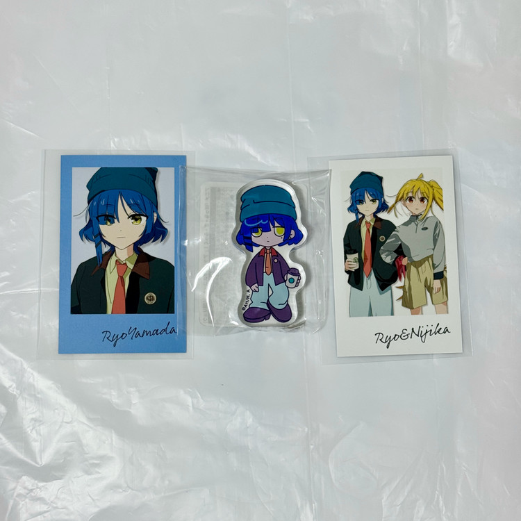 미개봉 봇치더락 마루이팝업 신상 아크릴블럭/포토카드 료키타 세트 이미지