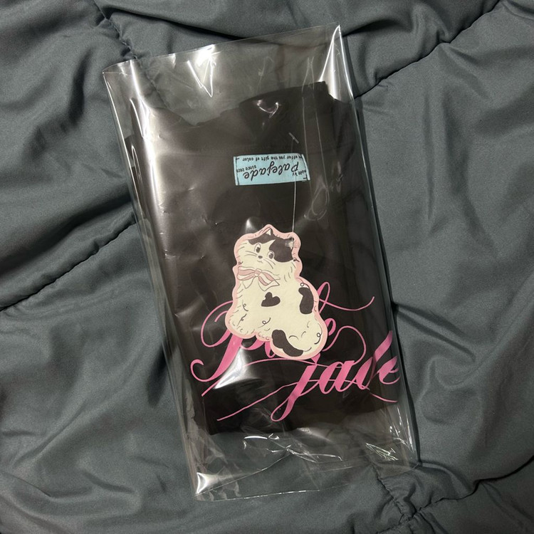 (새상품) 페일제이드 스모크 셔링 핑크 로고 티 블랙 S 이미지