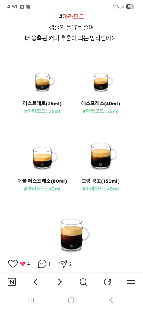 네스프레소 버츄오 팝플러스 커피머신 이미지