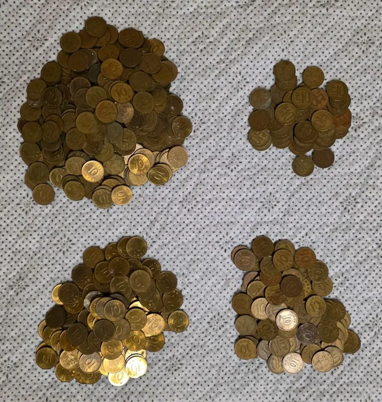 한국 동전 구동전,1970년, 1969년, 10원,50원, 50환, 100원, 토큰 등 이미지