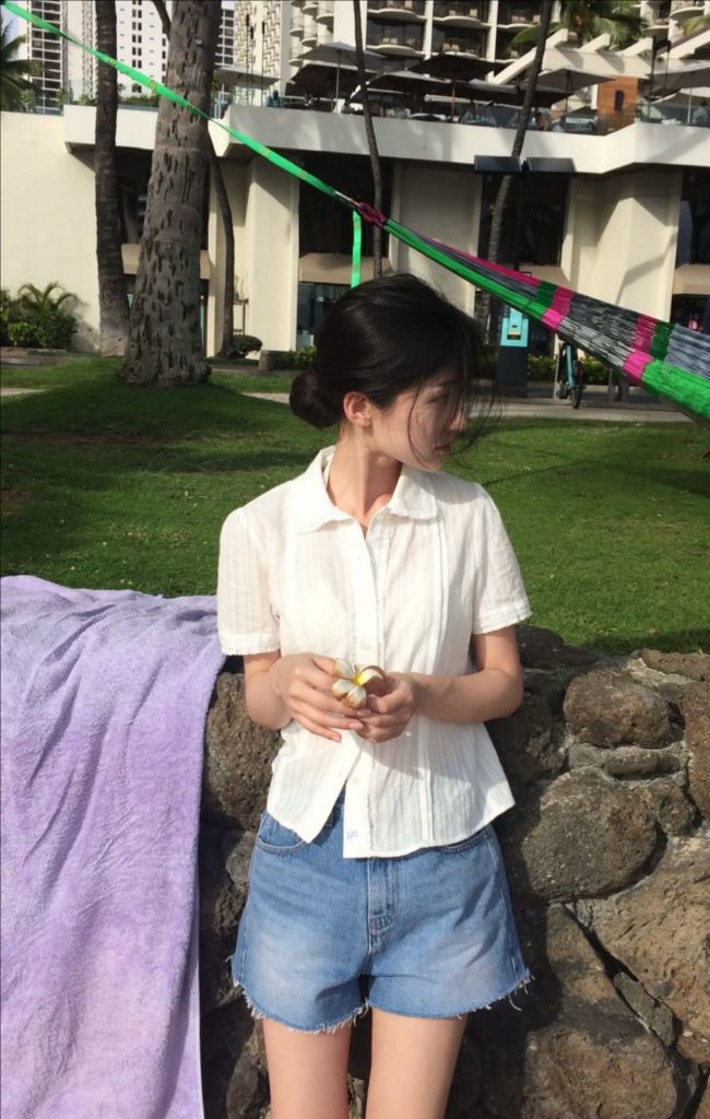 윤슬샵 플레어 데님 쇼츠 /온트 leeds 르플레인 릴리코츠 이미지