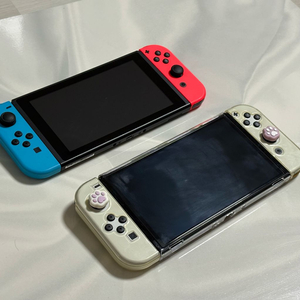 닌텐도 스위치1 두대 네온, OLED화이트 풀박스 이미지