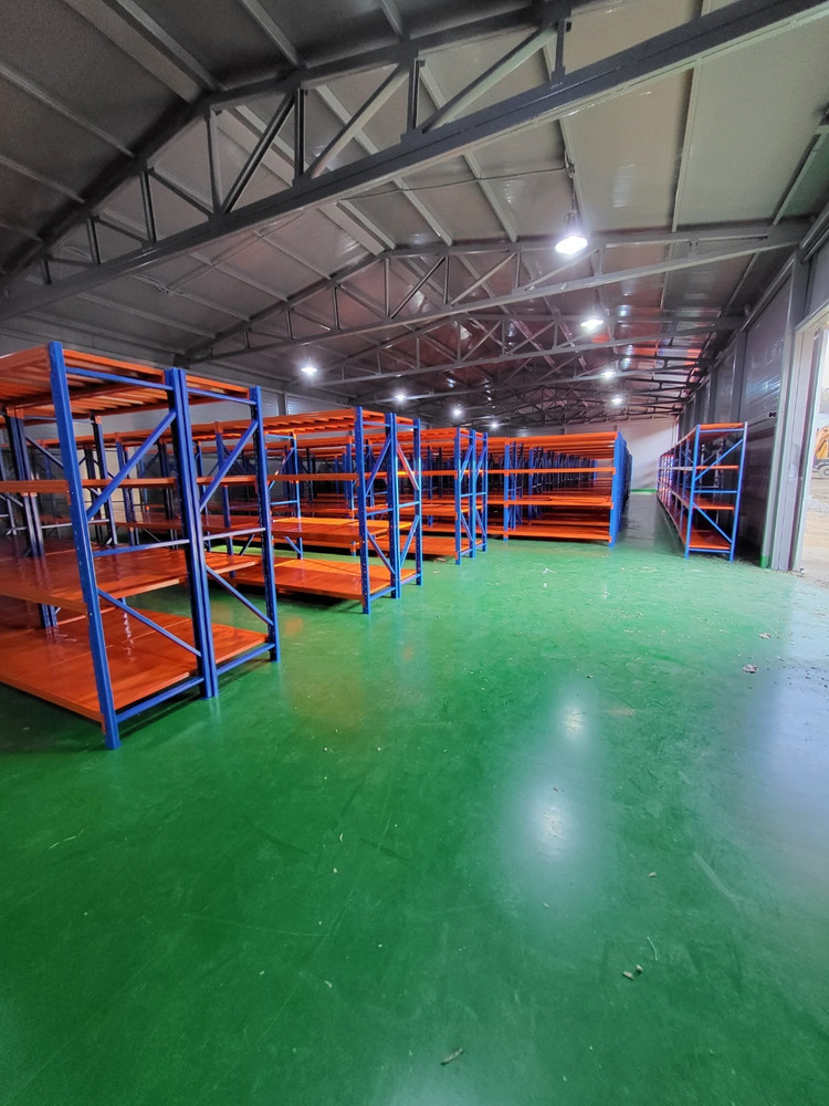 공장 창고용 철제선반 무볼트 중량랙 대형사이즈 랙 작업다이 이미지