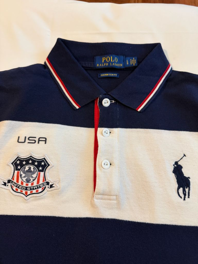 폴로 랄프로렌 pk 스트라이프 반팔 티셔츠 USA 사이즈 L 100 이미지