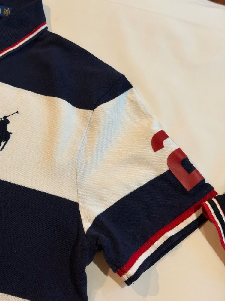 폴로 랄프로렌 pk 스트라이프 반팔 티셔츠 USA 사이즈 L 100 이미지