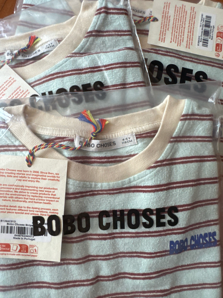 (새상품, 정품) 26ss 보보쇼즈 BC 스트라이프 티셔츠 4/5, 6/7, 10/11 이미지