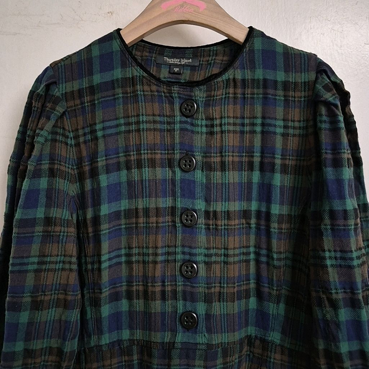 써스데이아일랜드 체크 원피스 이미지